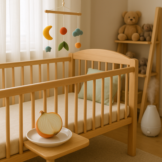 Pourquoi mettre un oignon sous le lit de bébé ? Bienfaits et conseils pratiques